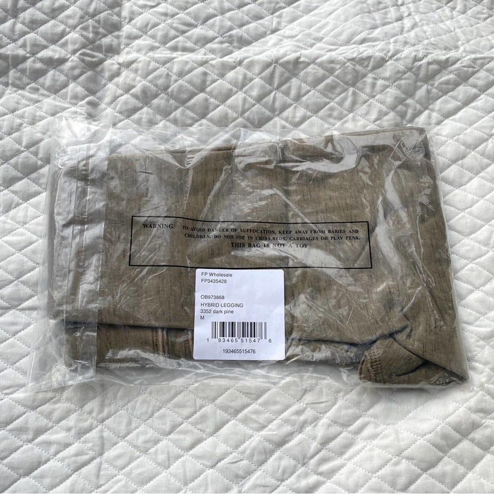 NWT Free People Movement Hybrid Legging Green Seamed High Waist Pull On Yoga M - Picture 5 of 6